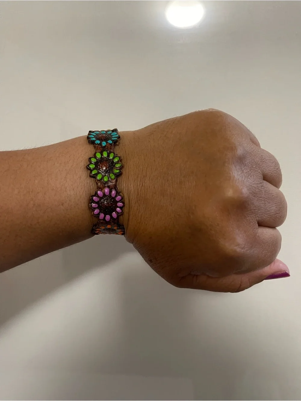 Multicolor Beaded Floral Bracelet - Women Jewelry